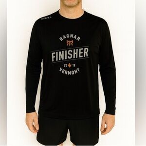 Craft Ragnar Vermont Finisher Long Sleeve Shirt Black Men’s Medium‎ Performance